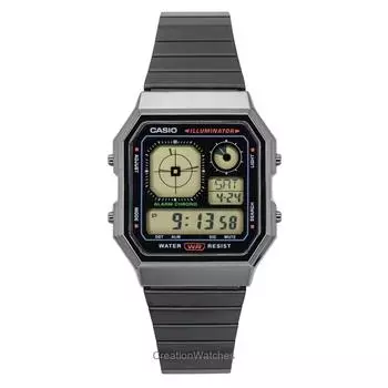 Casio Vintage Digital Stainless Steel Quartz A130WEGG-1A Unisex Watch чёрный