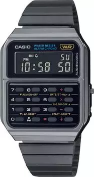 CASIO Vintage Series цифровые часы с функцией расчета унисекс металлический ремешок темно-серый металлик Overseas модель [Casio] 8-значный CA-500WEGG-1B [Товар]
