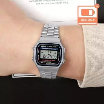 Casio Винтажные цифровые наручные часы унисекс с бесплатной пряжкой + пакет с купоном на замену батареи