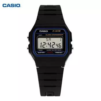 CASIO Винтажные квадратные синие солдатские водонепроницаемые цифровые электронные часы Casio F91