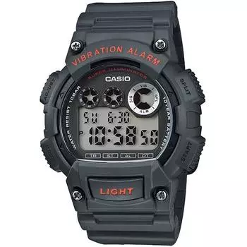 CASIO W-735H-8AJH [Стандартные часы] Круглые часы из черной смолы Цифровые