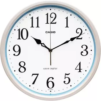 CASIO wall clock radio clock wave cepter analog standard night second hand stop white pearl white IQ-350AMJ-7JF