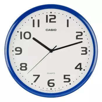 CASIO Wall Clock Wall Clock Blue Blue Analog Standard Step Second Hand Simple IQ-24-2JF