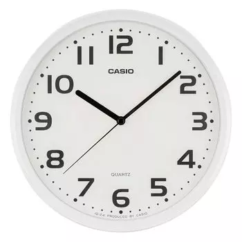 CASIO Wall Clock White Analog Standard Step Second Hand Simple IQ-24-7JF