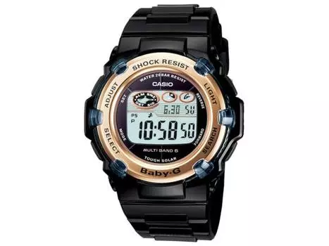 Casio Watch Baby-G Radio Solar BGR-3003-1JF Black Woman s Shock Resist NEW