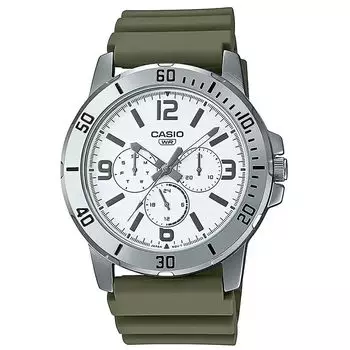 Casio watch, greenwhite, strap