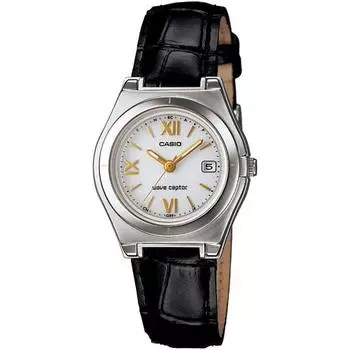 CASIO волновой приемник LWQ-10LJ-1A1JF [волновой приемник солнечные радиоуправляемые часы женские кожаный ремешок]