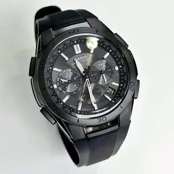 CASIO волновой приемник WVQ-M410B-1AJF [волновой приемник солнечный радио хронограф мужской] круглые часы черный