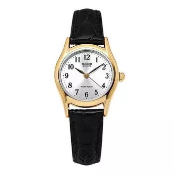 Casio Женские аналоговые часы для проверки способностей в колледже с кварцевым кожаным ремешком LTP-1094Q-7B2RDF