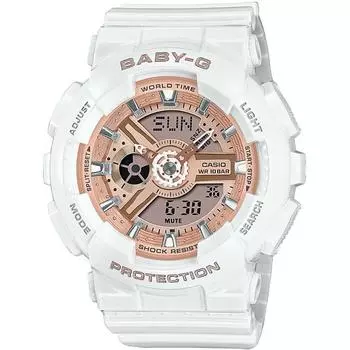 CASIO Women s Baby-G BA-110X-7A1JF [BABY-G BA-110 SERIES Women s Rubber Band] Round Watch White