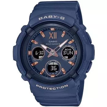 CASIO Women s Baby-G BGA-2800-2AJF [BABY-G Radio Wave Solar Model Smokey Navy] Round Watch Resin