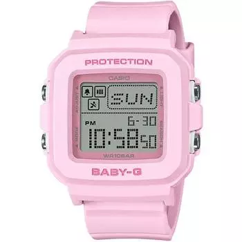CASIO Women s Baby-G BGD-10-4JF [BABY-G Square Face Digital Watch] Square Watch Pink Resin Digital