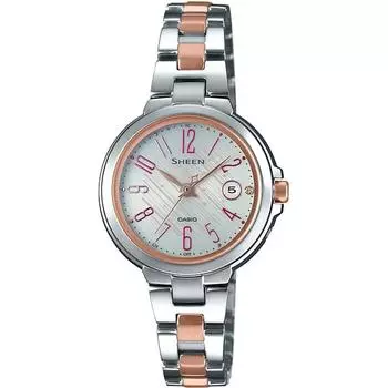 CASIO Women s SHEEN SHW-5100DSG-7AJF [SHEEN Radio Controlled Model Bi-Color] Round Watch Silver