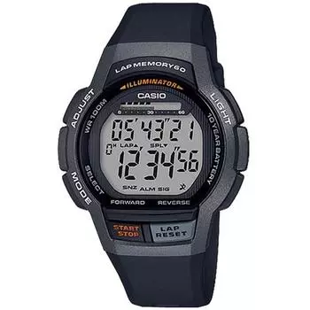 Casio WS-1000H-1A Электронные наручные часы Мужчины Женщины Марафон Упражнения на коленях Память Спорт Мода Военный Военный Студент Водонепроницаемые Цифровые