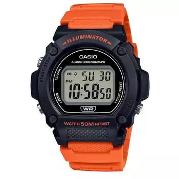 Casio Youth Digital Alarm Quartz W-219H-4AV W219H-4 Мужские часы чёрный