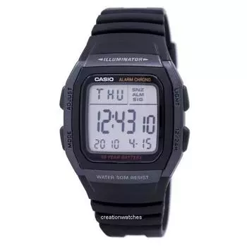 Casio Youth Digital Illuminator W-96H-1BVDF W96H-1BVDF Мужские часы чёрный