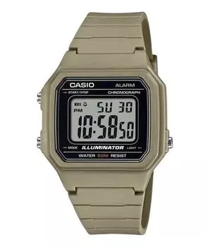 Casio Youth Digital Кварцевые часы с полимерным ремешком W-217H-5AV Мужские часы чёрный