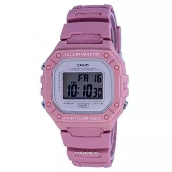 Casio Youth Digital Resin Quartz W-218HC-4A Женские часы W218HC-4 серый