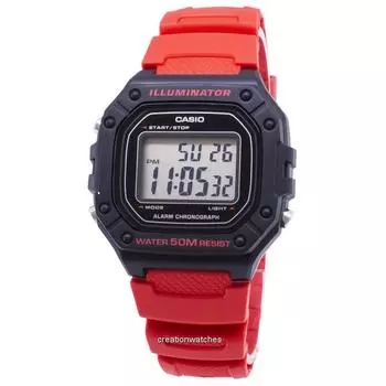 Casio Youth W-218H-4BV W218H-4BV Цифровые мужские часы красный
