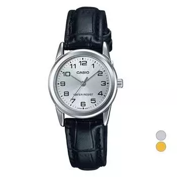 Casio Женские аналоговые простые кожаные наручные часы LTP-V001 + набор одноразовых билетов на батарейку