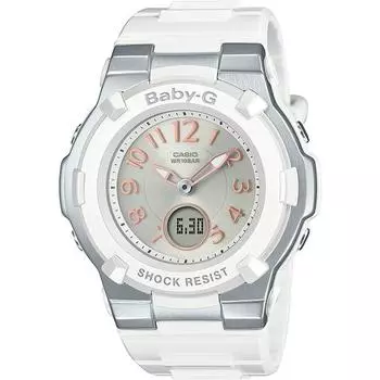 Casio Женские часы Baby-G BGA-1100-7B2JF [BABY-G BGD-1100 Renewal] Круглые белые цифровые аналоговые