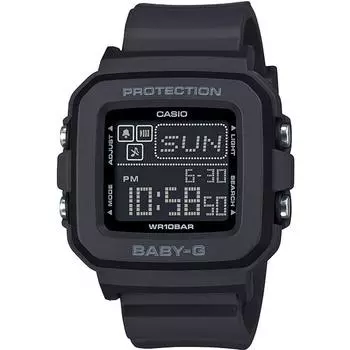 CASIO женские часы Baby-G BGD-10-1JF [цифровые часы BABY-G с квадратным циферблатом] квадратные часы из черной смолы цифровые