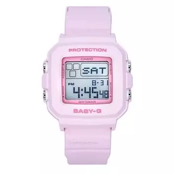 Casio Женские часы Baby-G Digital с ремешком из смолы и розовым циферблатом, кварцевые BGD-10-4 100M розовый