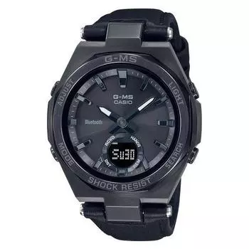 Casio Женские часы Baby-G MSG-B100RL-1AJF [Женский кожаный ремешок BABY-G G-MS] Круглые черные