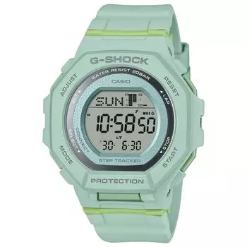 Casio Женские часы G-SHOCK с Bluetooth, биопластик, зеленый, Япония, модель GMD-B300-3JF