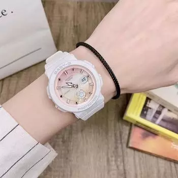Casio Женские цифровые наручные часы Baby G Lovely White Pink