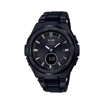 CASIO женские детские-G MSG-W200CG-1AJF [G-MS Radio Solar композитный ремешок IP полностью черный] круглые часы