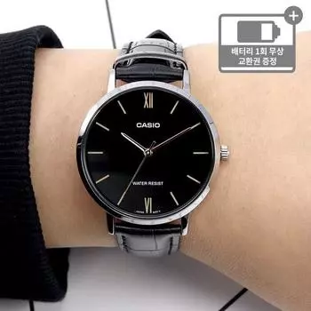 Casio Женские тонкие кожаные часы