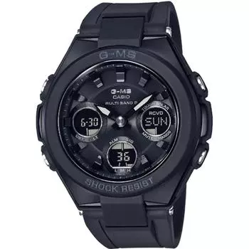 CasioCASIO Baby G Baby G MSG W100G 1AJF [G ms 2H Radio Solar Watch PL Band Black IP]