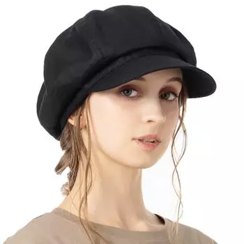 Casquette Large Wide Cool Linen SS Classical UV Completely UV Size [Loo&c] Женская шляпа, Размер, Поля, На ощупь, Casquette, Защита, Затемнение, чёрный