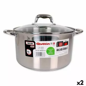 Casserole Quttin 139513 10 L Acier (2 Units) ( 28 X 16,5 Cm) TU