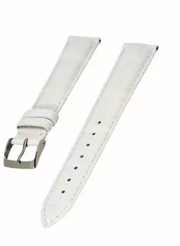 CASSIS Crocodile Leather Watch Strap Waterproof Back ADONARA CAOUTCHOUC 20mm White Replacement Tools Included U1017A70017020