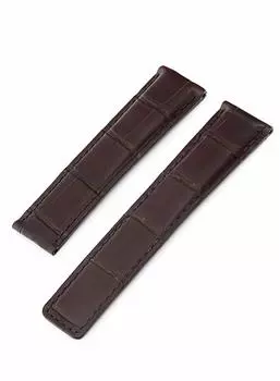 CASSIS Crocodile leather watch strap Waterproof material on the back TYPE TGH 22mm Dark brown Replacement tool included X2402339034022