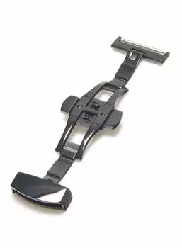 CASSIS Популярная нержавеющая сталь (304) Пряжка для часов из нержавеющей стали PBF D-BUCKLE 304 20 мм, зеркальная черная (глянцевый) В комплект входит сменный инструмент CABKM304020