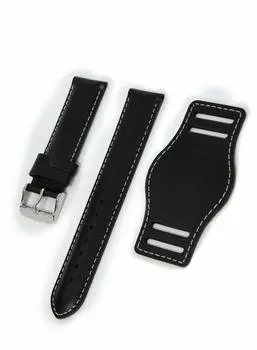 CASSIS ремешок для часов из телячьей кожи водонепроницаемый материал сзади TYPE NATO PROTECTOR 2 20 мм черный x белый инструмент для замены стежков U1023050819020M