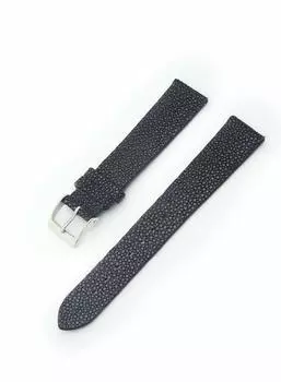 CASSIS Stingray leather watch strap Waterproof back GALUCHAT CAOUTCHOUC 18mm Black Replacement tool included U0066G48019018 [Cassis] чёрный