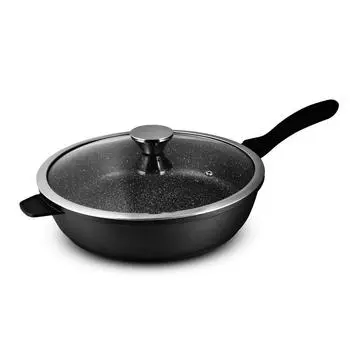 Cast Aluminum Saute Pan 28cm With Tfi Cristal Lid