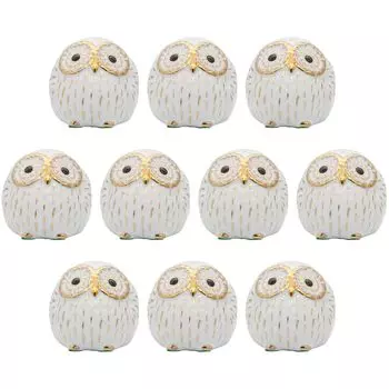 Castle Enterprises Круглая сова 6 см длиной Фигурка x набор из 10 штук Бог Учения в Европе Для коммерческого использования (Маленький) Никаких трудностей