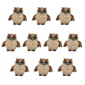 Castle Enterprises Совиное перо подвесное Общая длина Фигурка x Набор из 10 штук Бог Учения в Европе Коммерческое использование (Маленький) 8.5cm (коричневый) Нет