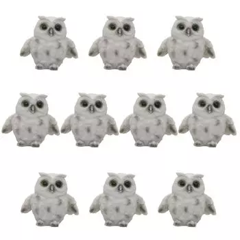 Castle Enterprises Совиное перо подвесное Общая длина Фигурка x Набор из 10 штук Бог Учения в Европе Коммерческое использование (Маленький) 8.5cm (белый) Нет