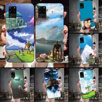 Castle In The Sky Japan чехол для телефона Samsung Galaxy S6 S7 S8 S9 S10 S21 S22 Plus Ультрамягкий черный чехол для телефона Galaxy S30