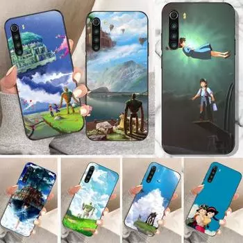 Castle In The Sky Japan Phone Case For Xiaomi Redmi Note 11 10 9T 8 7 Pro Redmi 10 9 9A 9C 8 7 6 Soft Black Phone Cover Redmi Note11-11S 4G