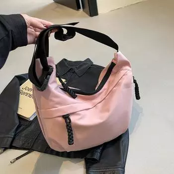 Повседневная и красивая модная сумка через плечо большой вместимости для женщин 2024 года, новая сумка-тоут, сумка подмышкой в корейском стиле чёрный
