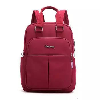 Casual Backpack Ladies USB Charging Backpack Computer Bag Large Capacity College Wind Travel Backpack