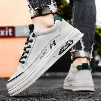 Casual board shoes men s new foot cover platform sports men s shoes trend spring and autumn new student white shoes men s shoes 39