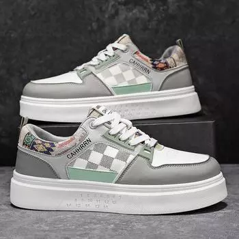 Casual board shoes men s spring 2025 new men s shoes niche platform shoes student youth height-increasing sports shoes 39